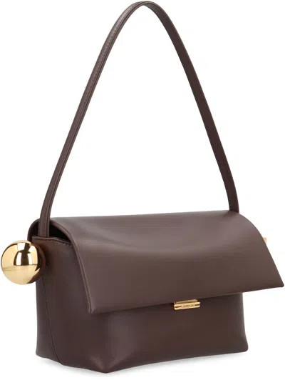 Jacquemus "rond Carré" Shoulder Bag In Brown