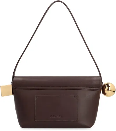 Jacquemus "rond Carré" Shoulder Bag In Brown