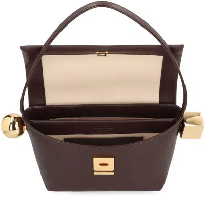 Jacquemus "rond Carré" Shoulder Bag In Brown