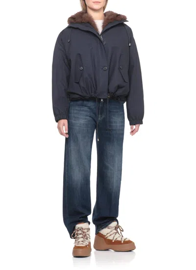 Moon Boot Shearling And Suede Winter Boots In Brown