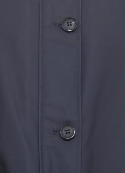 Valentini 1972 Coat With Synthetic Fur In Blue