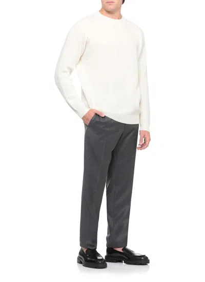 Incotex Straight Trousers With Belt Loops And Pockets In Gray