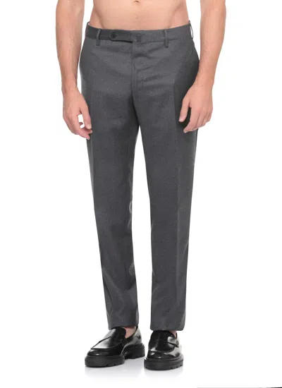 Incotex Straight Trousers With Belt Loops And Pockets In Gray