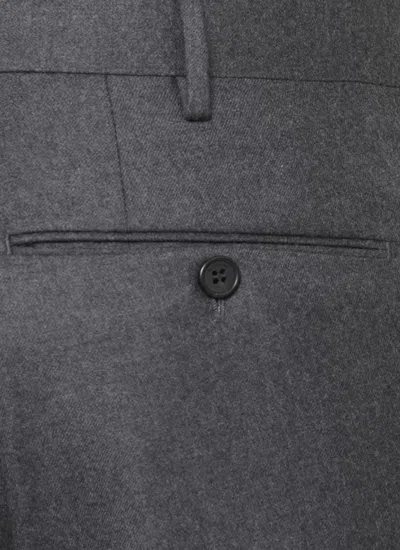 Incotex Straight Trousers With Belt Loops And Pockets In Gray