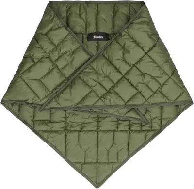 Herno Quilted Ripstop Laminar Scarf In Green