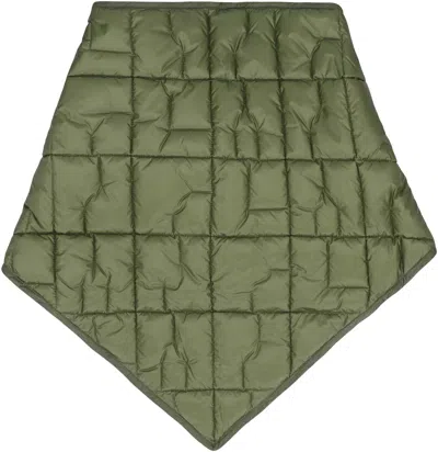 Herno Quilted Ripstop Laminar Scarf In Green