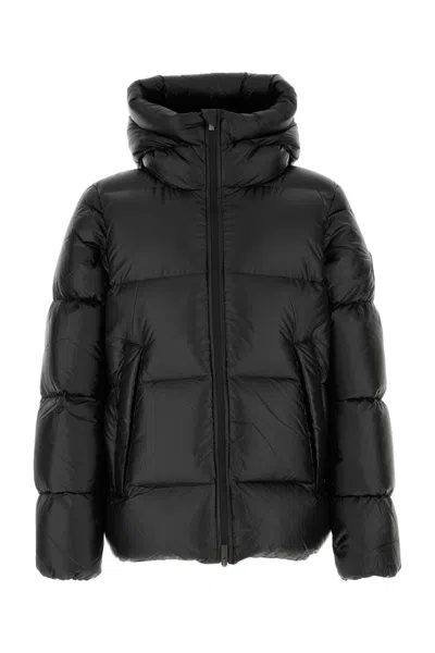 Pyrenex Hooded Quilted Down Jacket In Black