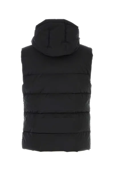 Pyrenex Black Polyester Spoutnic Sleeveless Down Jacket In Black