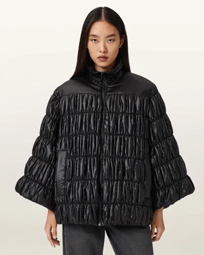 Allsaints Nyelee Puffer Jacket In Black