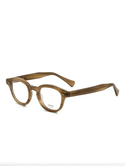 Epos Bronte2 Round-frame Glasses In Brown