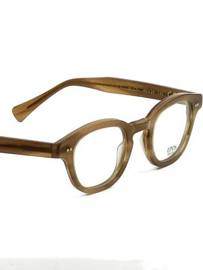 Epos Bronte2 Round-frame Glasses In Brown