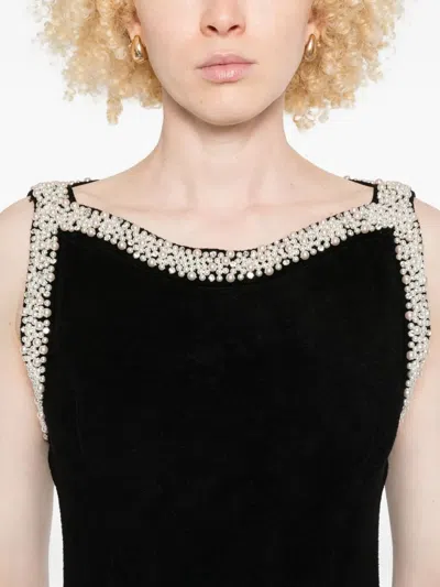 Sandro Midikleid Mit Perlen In Black