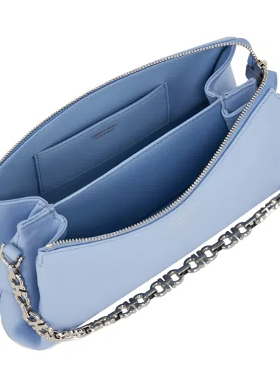 Ferragamo Mini Logo-detail Chain-strap Clutch Bag In Blue