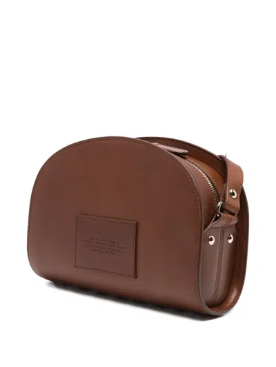 Apc A.p.c. Women Brown Leather A.p.c. X Marc Jacobs Demi Lune Crossbody Bag In Brown