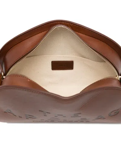 Apc A.p.c. Women Brown Leather A.p.c. X Marc Jacobs Demi Lune Crossbody Bag In Brown