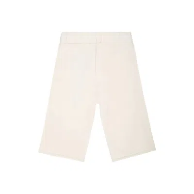 Moncler Kids Logo Patch Jersey Chinos In Neutral