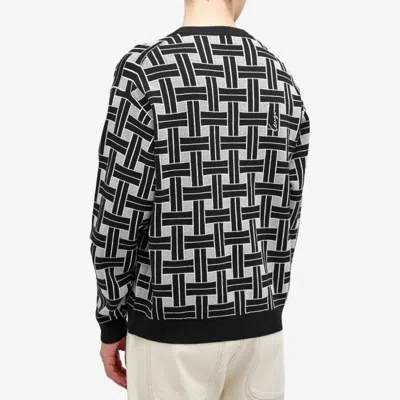 Kenzo Men's Weave Knit Crewneck Sweater In Black