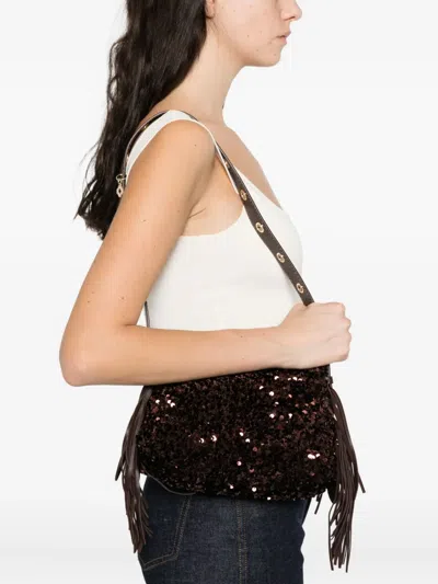 Maje Miss M Mini Bag In Brown