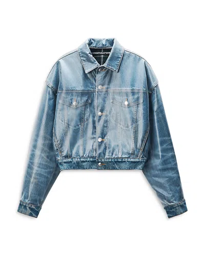 Alexander Wang Alexanderwang Trucker Jacket In Blue