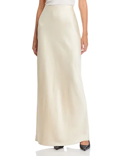 Vince Satin Bias Column Skirt In Neutral