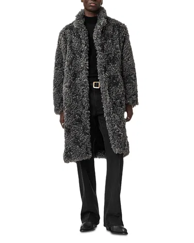 John Varvatos Ace Faux Fur Coat In Gray
