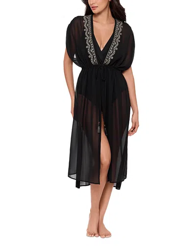 Miraclesuit Swim Cover-up Kimono In Black