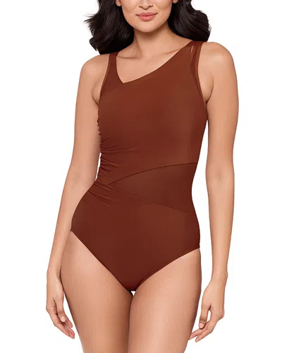 Miraclesuit Illusionist Azura Shaping Swimsuit In Brown