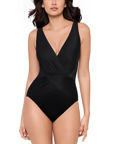 Miraclesuit Solid Oceanus One Piece Swimsuit In Black