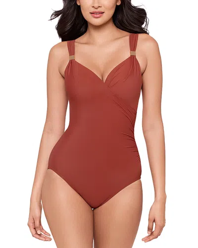 Miraclesuit Razzle Dazzle Siren One Piece Swimsuit In Brown