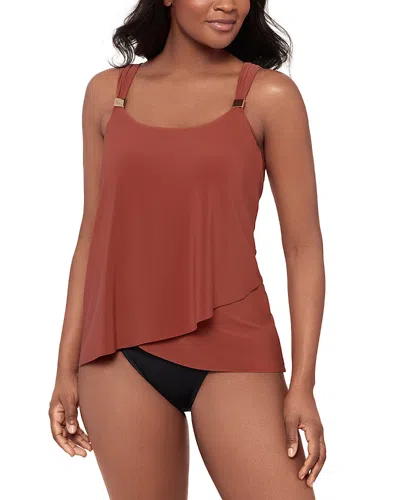 Miraclesuit Razzle Dazzle Dazzle Tankini Top In Brown
