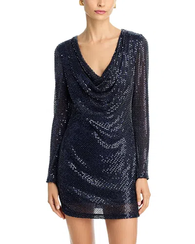 Ramy Brook Leon Sequined Mini Dress In Blue