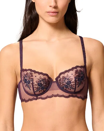 Simone Perele Intrigue Half-cup Bra In Purple