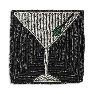 Sudha Pennathur Martini Beaded Coasters, Set Of 4