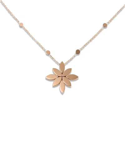Pasquale Bruni 18k Rose Gold Ghirlanda Polished Flower Pendant Necklace, 16.5 In Gold