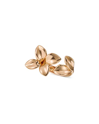Pasquale Bruni 18k Rose Gold Giardini Segreti Diamond Flower Cuff Ring In Gold