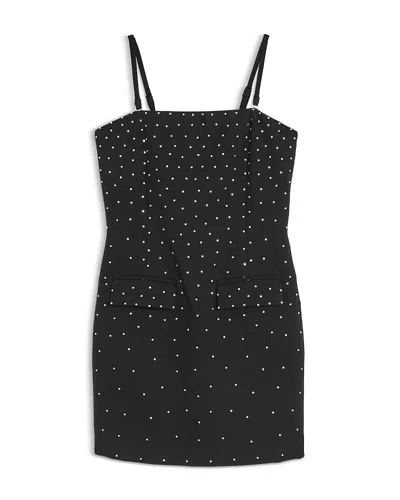 Katiejnyc Girls' Dress With Rhinestones - Big Kid In Black