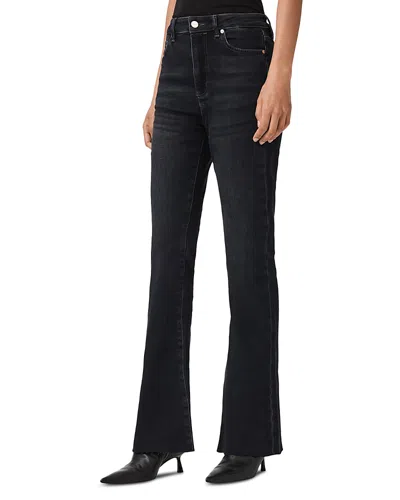 Allsaints Maisie High Rise Flare Leg Jeans In Blue Black In Black