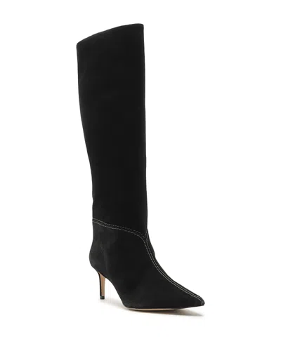 Alexandre Birman Malva Pointed Toe Knee High Boot In Black
