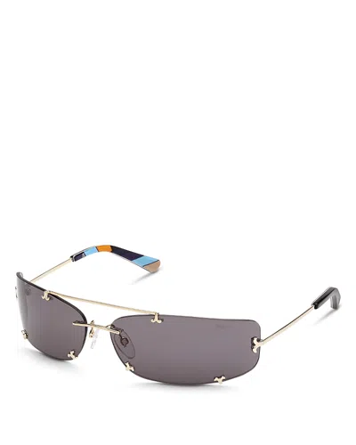 Pucci Rectangular Sunglasses In Gray