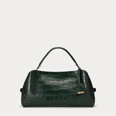 Ralph Lauren The Ralph Alligator Shoulder Bag In Green