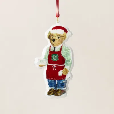 Ralph Lauren Ralph's Coffee Polo Bear Ornament In Red