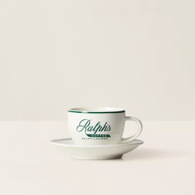 Ralph Lauren Ralph's Coffee Espresso Cup & Saucer In White