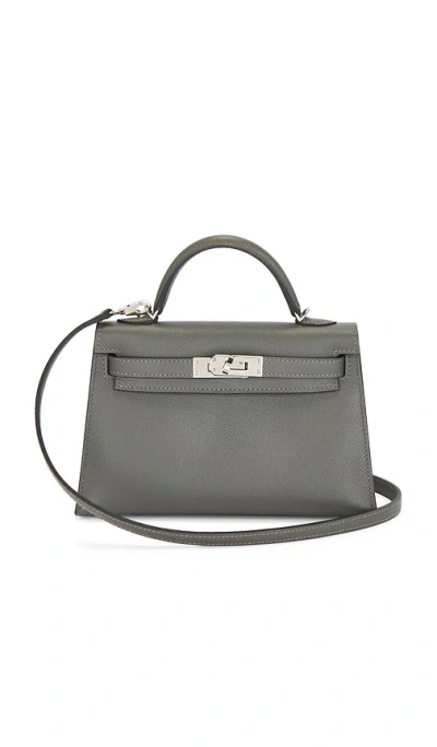 Fwrd Renew Hermes Epsom Kelly 20 Handbag In Gray
