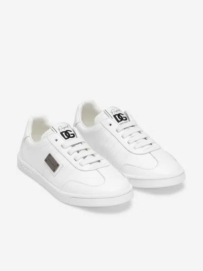 Dolce & Gabbana Dg Original Calfskin Sneakers In White