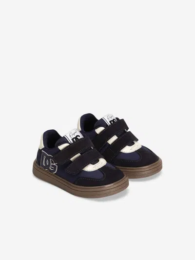 Dolce & Gabbana Canvas Logo Sneakers In Blue