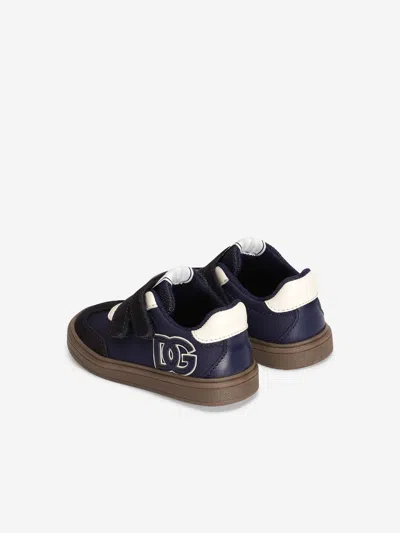 Dolce & Gabbana Canvas Logo Sneakers In Blue