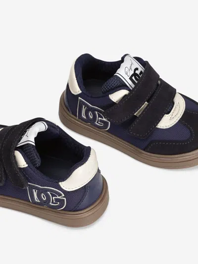 Dolce & Gabbana Canvas Logo Sneakers In Blue