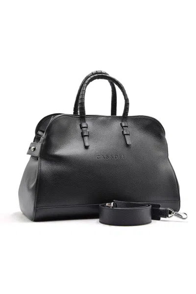 Casadei Versatile Tote Bag Detachable Shoulder Strap In Black