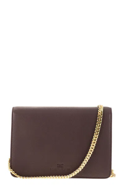 Elisabetta Franchi Shoulder Strap With Groumette Chain In Red