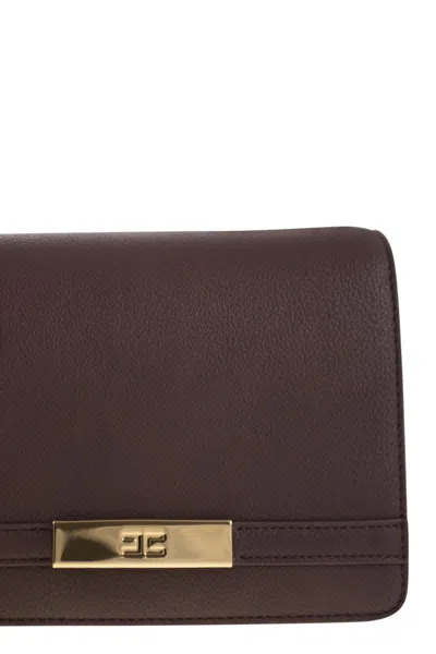 Elisabetta Franchi Shoulder Strap With Groumette Chain In Red